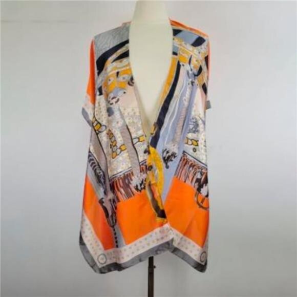 Multi Print Silky Scarf And Shawl - Picture 1 of 3